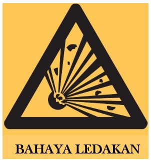 rambu bahaya ledakan