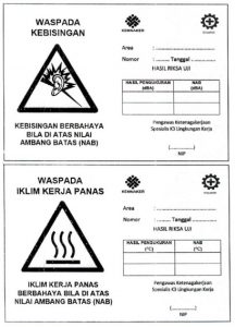 Stiker tidak memenuhi persyaratan K3