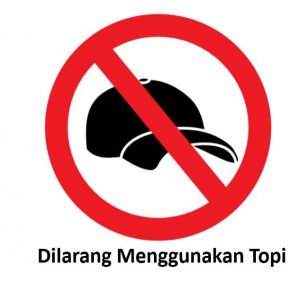 rambu K3 dilarang menggunakan topi