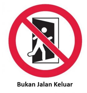 rambu k3 bukan jalan keluar