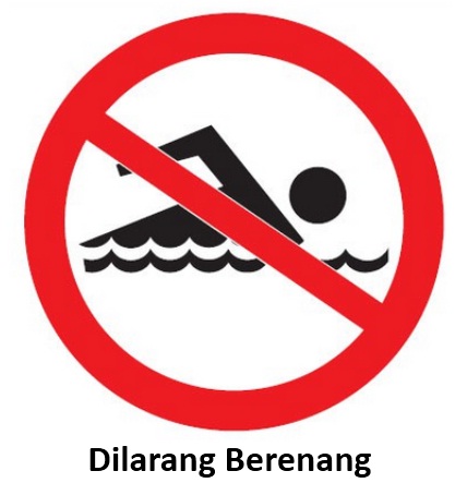rambu k3 dilarang berenang