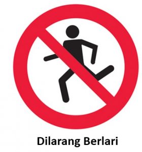 rambu dilarang berlari