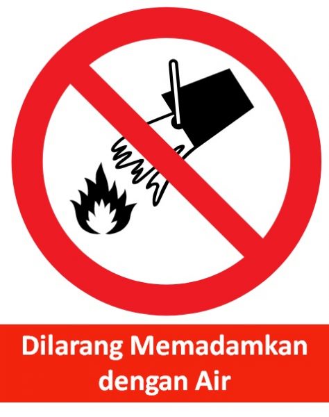 53. Rambu K3 Dilarang Memadamkan Dengan Api