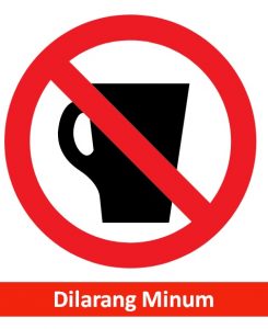 60. Rambu K3 Dilarang Minum