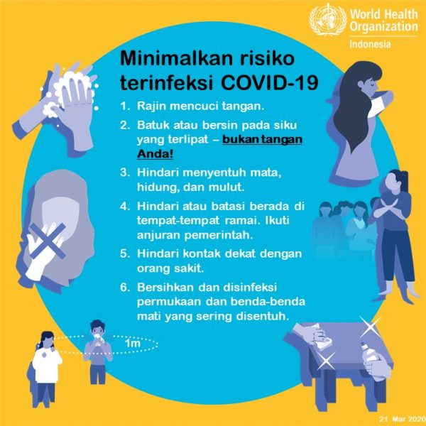 who-minimalkan risiko terinfeksi covid-19