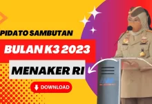 sambutan bulan keselamatan dan kesehatan kerja 2023 dari Menteri Tenaga Kerja Republik Indonesia
